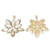 Hanger Flower Gold Plated  With Clear Glass Rhinestone - Afbeelding 2