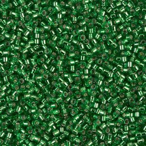 Delica Bead 11/0 - silverlined green - 46