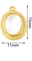 Hangertje met schelp  - ovaal - 18K Real gold plated
