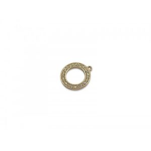 Hanger Circel met strass - gold plated