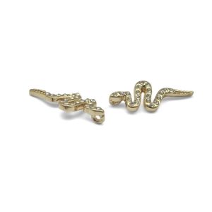 Hanger slang met strass - gold plated
