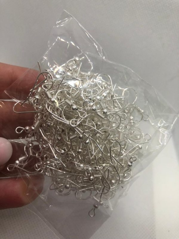 SUPER  PROMO Oorbelhaakjes silver plated -  100 paar