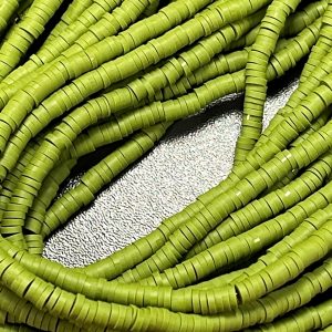 Katsuki beads 4mm op streng - grasgroen - Super promotie