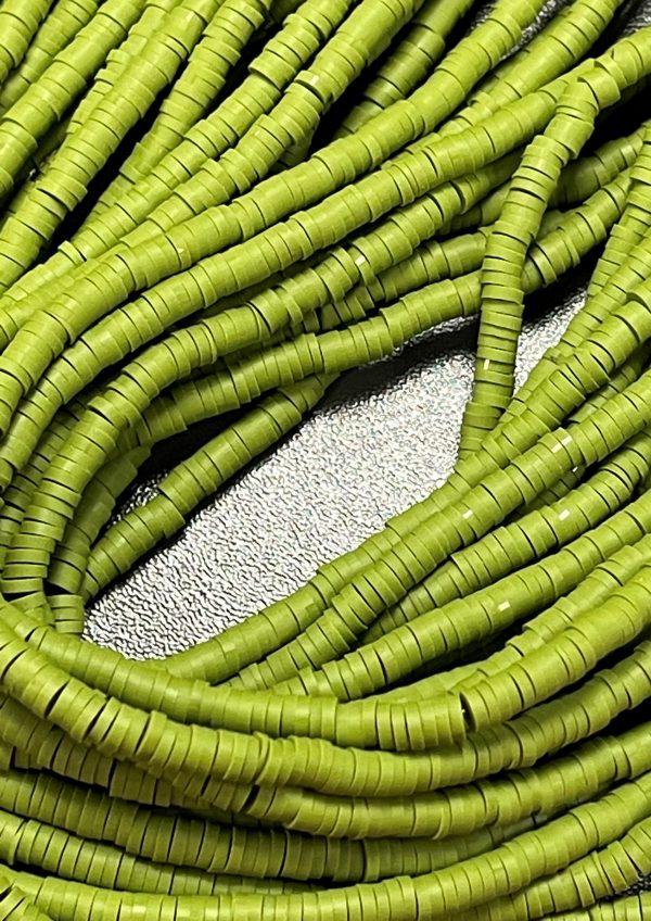 Katsuki beads 4mm op streng - grasgroen - Super promotie