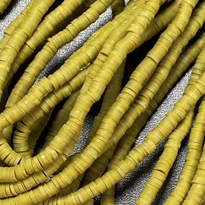 Katsuki beads 4mm op streng - khaki - Super promotie