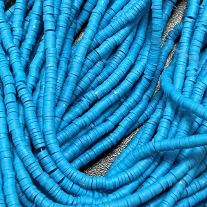 Katsuki beads 4mm op streng -  medium blauw - Super promotie
