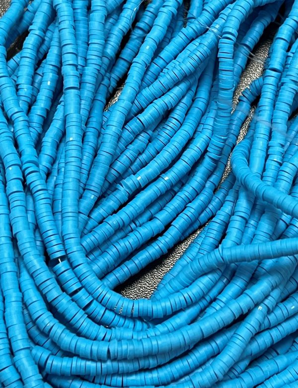 Katsuki beads 4mm op streng -  medium blauw - Super promotie