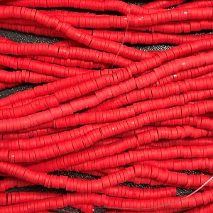 Katsuki beads 4mm op streng - Rood - Super promotie