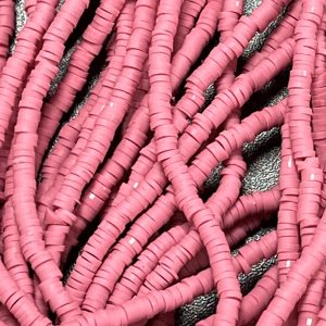 Katsuki beads 4mm op streng - roos - Super promotie