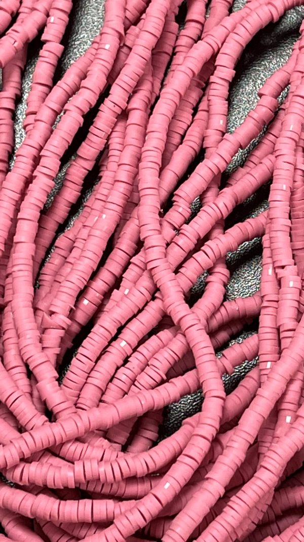 Katsuki beads 4mm op streng - roos - Super promotie