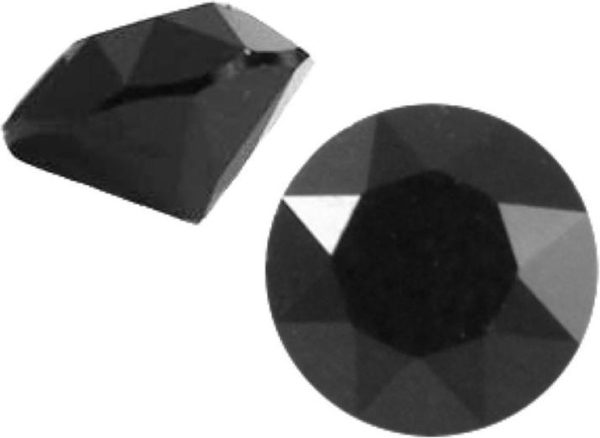 puntsteen SS29 - 6mm - jet hematite