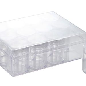 Kralendoosjes plexi - 12 potjes in een doosje