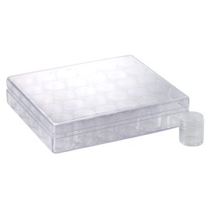 Kralendoosjes plexi - 30 potjes in een doosje