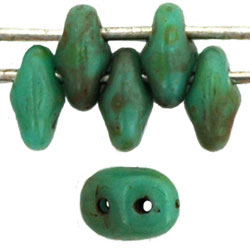 Super Duobead 2.5 x 5mm - 364-25-T6313 - opaque turquoise picasso
