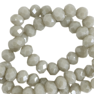 Briolette top quality - 3x2mm - Cloudy grey pearl shine coating - 76102