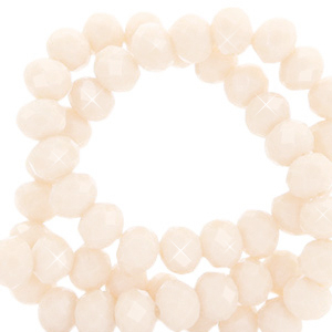 Briolette top quality - 4x3mm -  Silk off white pearl shine coating - 70221