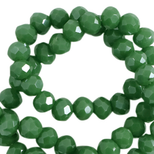 Briolette top quality - 4x3mm - Cadmium green pearl shine coating - 76077