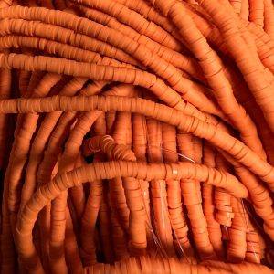 Katsuki beads 4mm op streng -  oranje  - Super promotie