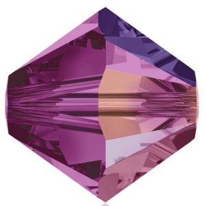 MC Bead Rondell 3 mm - fuchsia AB