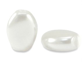 Zoetwaterparels ovaal - 6x8mm - imitatie - white