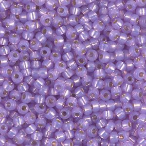 Rocailles 8/0 - dyed lilac S/L alabaster - 574