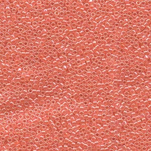 Delica Bead 11/0 - Lined Crystal Salmon Luster - 235