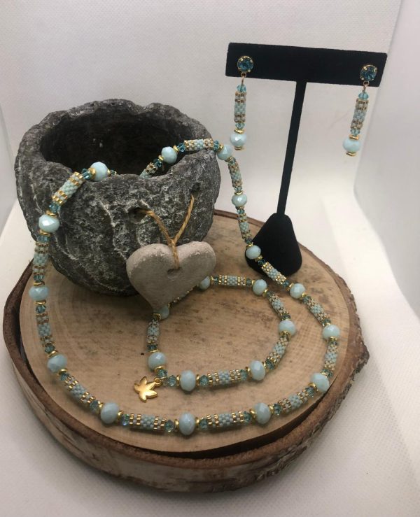 Schema setje (ketting,armband en oorbellen) Louise