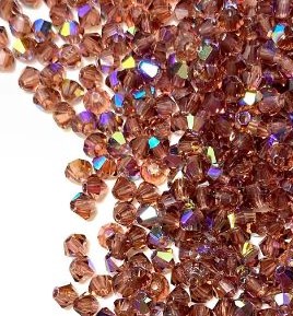 MC Bead Rondell 3 mm - light burgundy ab