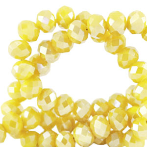 Briolette top quality - 4x3mm -Sunburst yellow-pearl shine coating - 78013