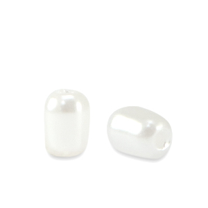 Zoetwaterparels  rice - +/- 3x4 - imitatie - white