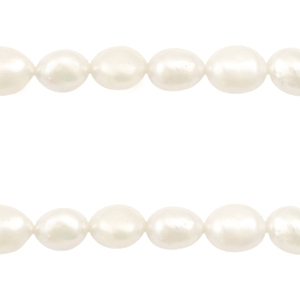 Zoetwaterparels  - ca 9x8mm  - White