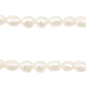 Zoetwaterparels  -  ca. 6x5mm - White