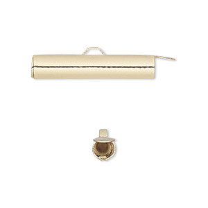 Slide Tube 26x5mm - 2 stuks - gold plated - Brass
