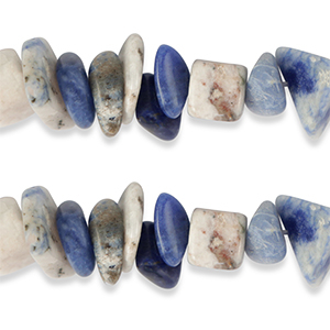 Natuursteen kralen chips - 8à12mm - sodalite denim blue