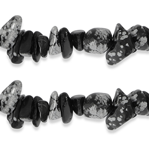 Natuursteen kralen chips - 6à8mm - obsidiaan Black-anthracite marble