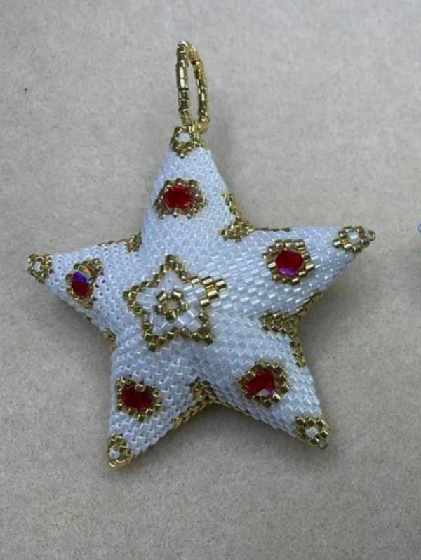 Schema kerstster met toupie's - model 1