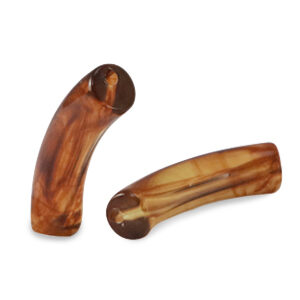 Acryl tube - 32x8mm - topaz brown