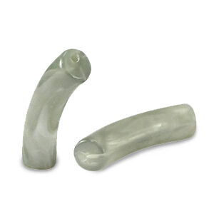 Acryl tube - 32x8mm - marble grey