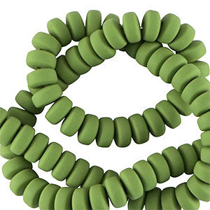 polymeer rondel - Basil green