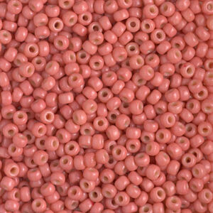 Rocailles 8/0 - duracoat dyed opaque light watermelon - 4464