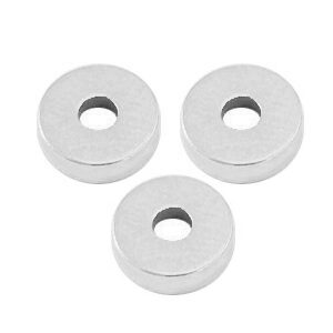 Tussenstukje DQ  rondel disc - silver plated - ca.6x2mm
