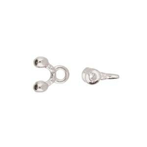 Eindstuk rocailles 8/0 - CYM-M80-012329-SP - silver plated