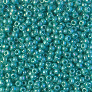 Rocailles 8/0 - OPAQUE TURQUOISE GREEN AB - 481