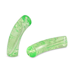 Acryl tube - 32x8mm - crackle peridot green