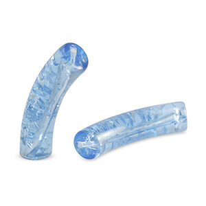 Acryl tube - 32x8mm - crackle carolina blue