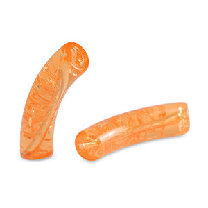 Acryl tube - 32x8mm - crackle orange