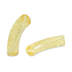 Acryl tube - 32x8mm - crackle freesia yellow