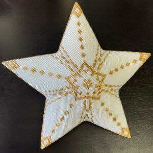 Schema kerstster groot wit-goud