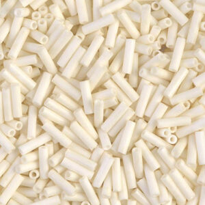 Bugle Bead 6mm - matte opal cream - 2021