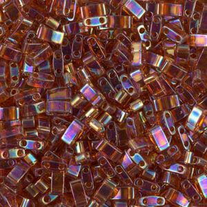 Half Tila bead 5x2.3mm - Trasparent Topaz AB - 257